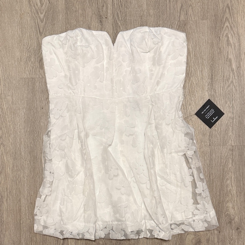 Lulus White Floral Mini Dress